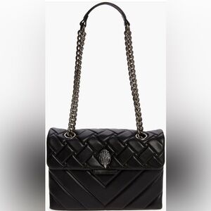 Kurt Geiger Black Quilted Leather Chain-Handle Shoulder Bag